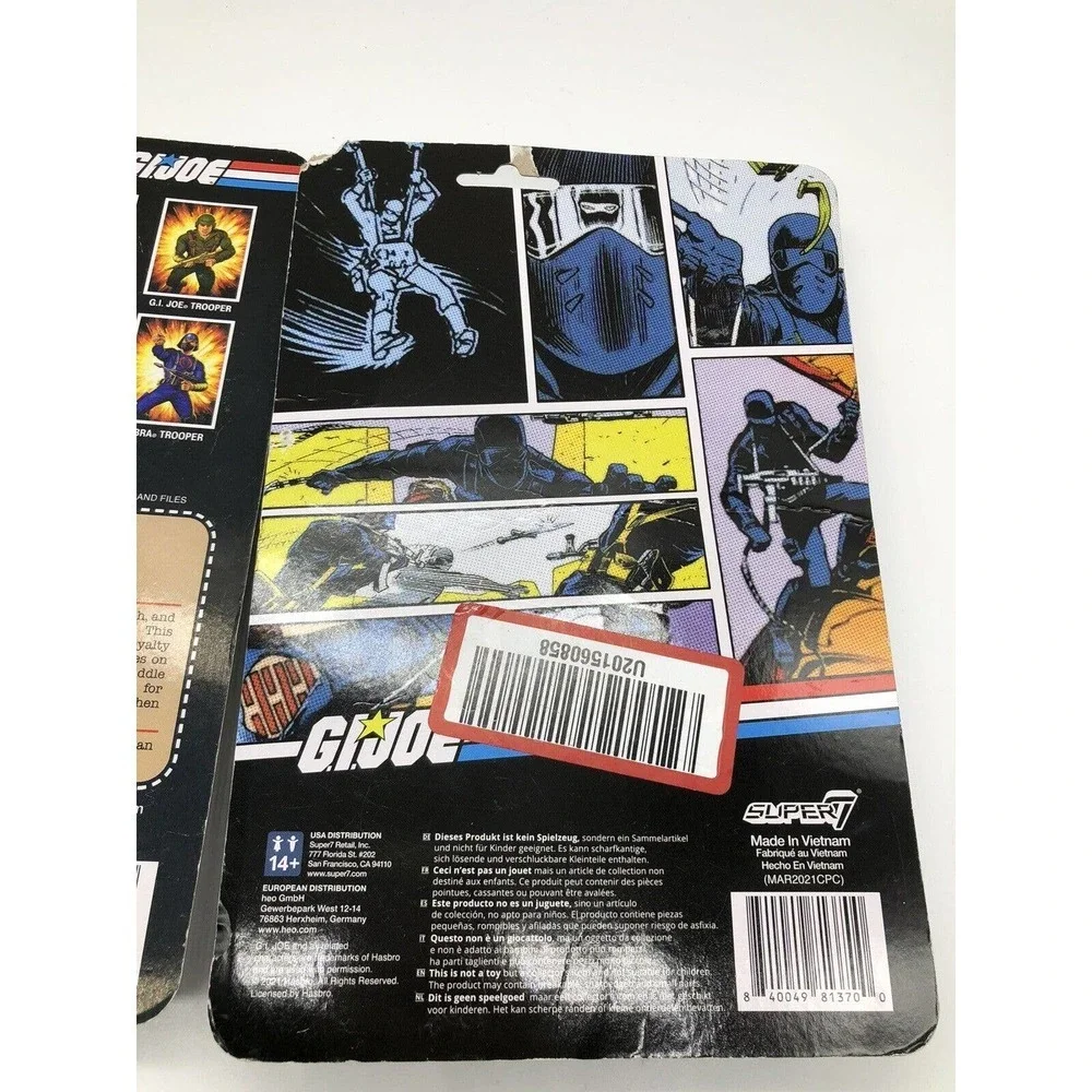 GI Joe Retro Collection 3.75” Cobra Commander Snake Eyes Action Figures Set 2021
